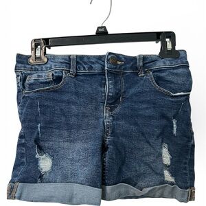 Denim Blue Girls Shorts